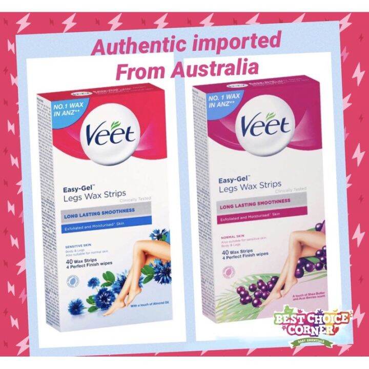 Veet EasyGrip ReadytoUse Wax Strips 40 Lazada PH