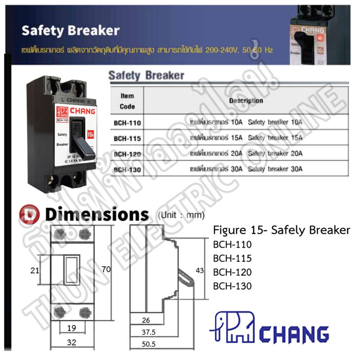 chang-เซฟตี้เบรกเกอร์-2p-10a-15a-20a-30a-safety-breaker-เบรกเกอร์ตราช้าง-เบรกเกอร์-2-สาย-breaker-chang-ช้าง-ธันไฟฟ้า