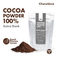 ผงโกโก้ดัตช์ สูตร04 Cocoa Powder ขนาด 200 กรัม  No.4 Extra Dark  Chocolasia​ ผงโกโก้