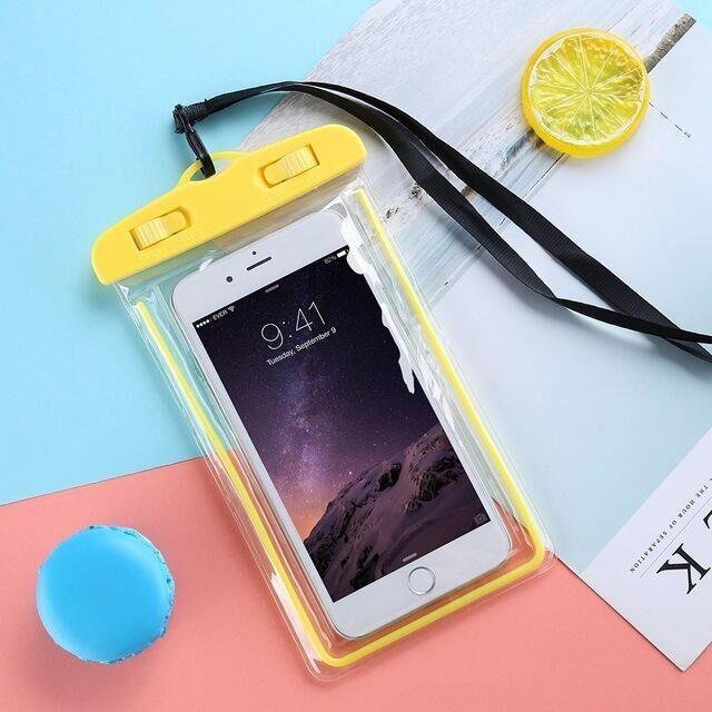 yellow-peach-flavor-กันน้ำเคสสำหรับไอโฟน12คลุมกระเป๋าถุงเคสสำหรับไอโฟน-xs-สูงสุด8-7-6-s-plus-coque-ซองกันน้ำอเนกประสงค์เรืองแสง