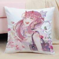 Franxx Darling childrens decorative pillowcase, luxury pillowcase, bed anime pattern, double-sided printing