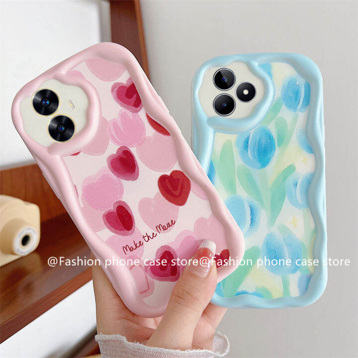 phone-case-เคส-realme-c53-c55-nfc-c30-c30s-c33-c35-realme10-4g-การ์ตูนกระต่ายหมีดอกทิวลิปป้องกันเลนส์ซิลิโคนนิ่มฝาครอบหลัง2023