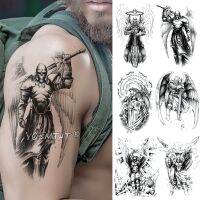 Wing Holy Angel Waterproof Temporary Tattoo Sticker Brave knight Warrior Flash Tattoos Body Art Arm Fake Tatoo