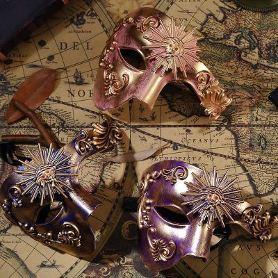 งานรื่นเริงวันศักดิ์สิทธิ์ ปาร์ตี้เครื่องแต่งกาย Revenetian Masquerade Liveness Day Half Face หน้ากากผีโอเปร่าลึกลับ