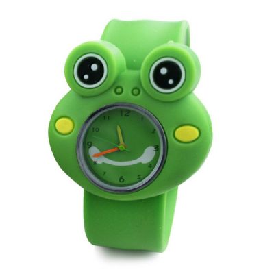 นาฬิกาดิจิตอลเด็กตัวการ์ตูนกบน่ารักเด็กนาฬิกาข้อมือลำลองนาฬิกา Nin668