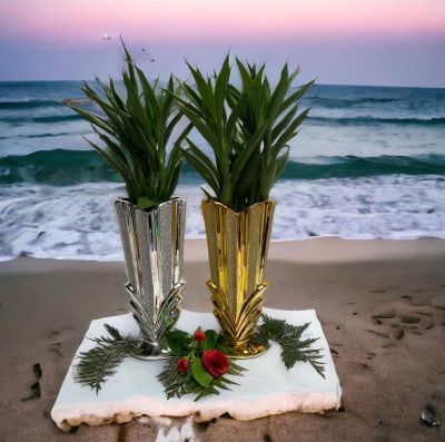 ကြွေပန်းအိုး ငွေနှင့်ရွှေသဲ အရပ် ၁၀လက်မ แจกัน เชรามิกพ่นทราย สีเงินสีทอง แจกันดอกไม้ทรงสาย ขนาดสูง 10 นิ้ว အရမ်းလှတယ်