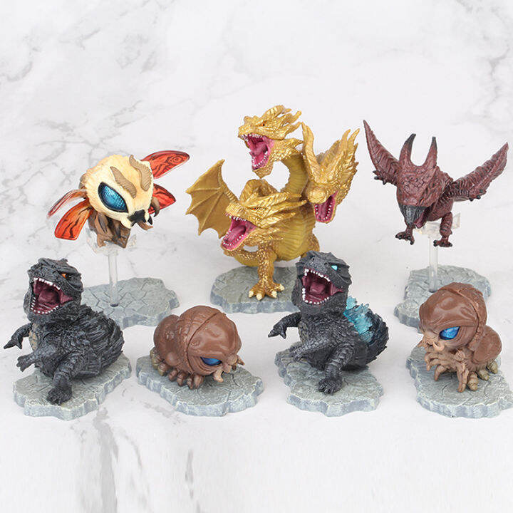 7ชิ้น-เซ็ต3-9ซม-godzilla-raton-mothra-king-gidola-q-รุ่นตุ๊กตาขยับแขนขาได้ของสะสม-pvc-ตุ๊กตาโมเดลของเล่นสำหรับชายของขวัญวันเกิดเด็กสำหรับเด็ก