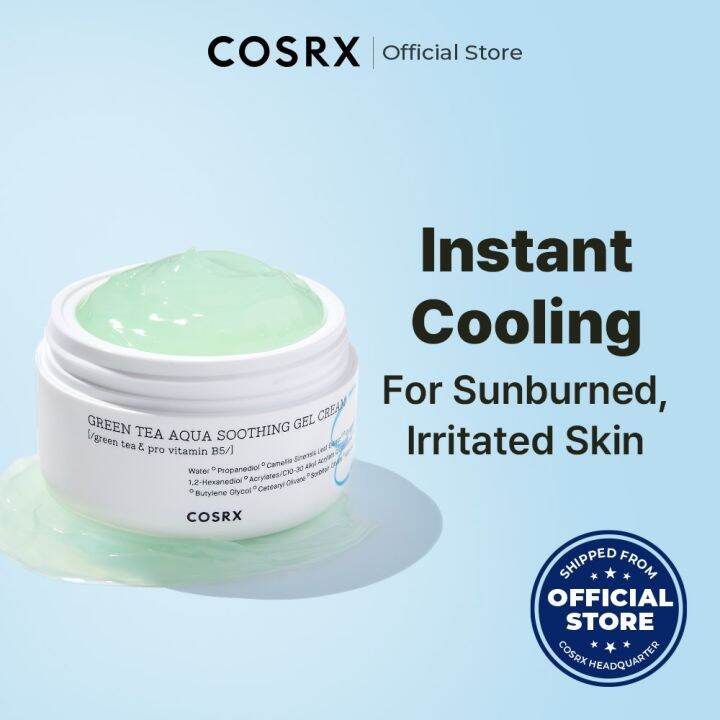 [COSRX ] Hydrium Green Tea Aqua Soothing Gel Cream, Green Tea Extract ...