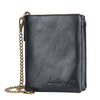 2022 New Men Wallets Chain Customized PU Leather Short Card Holder Male Purse Coin Holder Quality Men Wallets Carteria