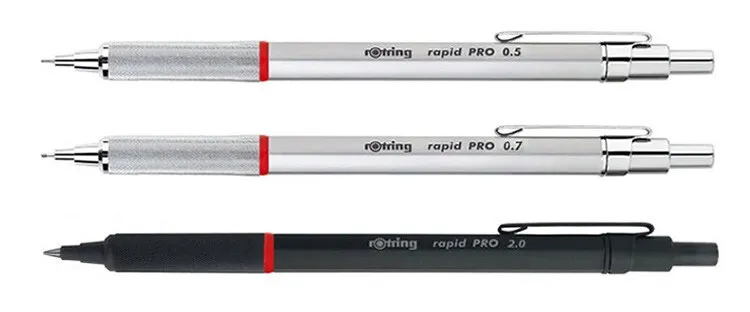 Rotring 1904257 Rapid Pro Mechanical Pencil, 0.7 mm, Matte Black