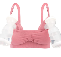 Cotton Breathable Mama Breast Bra  Breast Pumping Bra For Maternity Women Convertible Straps Adjusted-Straps