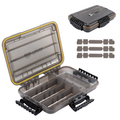 RUNCL Waterproof Seal Fishing Box Fishing Accessories lure Hook Boxes storage Double Sided High Strength Fishing Tackle Box