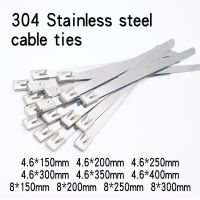 20pcs stainless steel cable tie Reusable Cable Ties Removable Slip Knots Recyclable 150mm 200mm 250mm 300mm 350mm 400mm 304