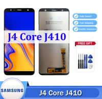 แกน J4จอ LCD สำหรับ Samsung Galaxy ของแท้6.0นิ้ว J4Core J410 J410หน้าจอสัมผัสอะไหล่ชุดประกอบดิจิไทเซอร์ซ่อมโทรศัพท์