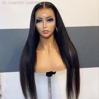 26Inch Preplucked Soft 180 Density Black Silky Straight Long Natural Hairline Glueless Lace Front Wig For Women Babyhair [ Hot sell ] TOY CENTER