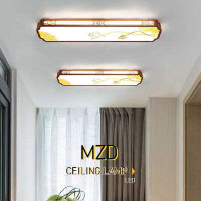 MZD【กั้นห้องกันฝุ่น3สี】ไฟตามโถงสไตล์จีนแบบโรแมนติก LED ไฟเพดานทางเดินสไตล์จีนใหม่โคมไฟติดผนังเพดานเคลือบสีในร่ม