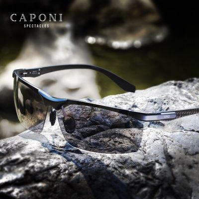 แว่นตากันแดดโพลาไรซ์คาโพลาไรซ์สำหรับผู้ชายแว่นตากันแดด UV400โฟโตโครมิคสำหรับขับรถ BS8780คาร์บอนอลูมิเนียมสำหรับผู้ชาย