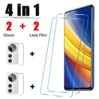 4in1 Screen Protector for Poco X3 X4 M4 M3 M2 F2 Pro 5G Tempered Glass for Poco X4 X3 F3 F4 GT NFC Protective Glass