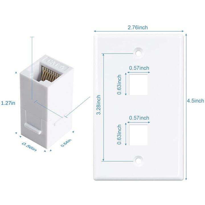 4-pack-2-port-ethernet-wall-plate-cat6-female-to-female-wall-jack-rj45-keystone-inline-coupler-wall-outlet-white