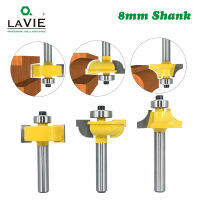 LAVIE 3Pcs 8Mm Shank Router Bits ชุด Beading Bit รอบลูกปัดกรอบประตู T V รูปร่าง Milling Cutter สำหรับไม้เครื่องมือ02125