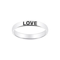 Silver thai   Love ring silver band   เครื่องประดับเงินแท้แหวนสลักคําว่าlove