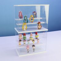 Acrylic Figure Display Case for Collectibles Clear Countertop Storage Box Stand Organizer Showcase Dustproof Protection Home