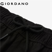 GIORDANO Men Pants Drawstring Elastic Waist Stretch Fashion Pants Three-Pocket Ankle Length Loose Casual Tapered Pants 18123901TH