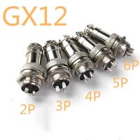 【CW】 1Set 7/16 quot; GX12 2 3 4 5 6 7 Pin Male Female 12mm M12 Wire Panel Circular Aviation Socket Plug DF12