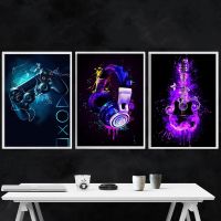 2023 ✟ Fashion Graffiti Art Camera Colorful Guitar Gamepad Canvas Painting Posters and Prints Wall Art Pictures Music Room Home Decor