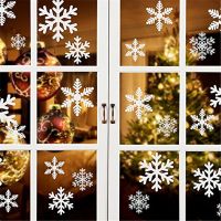 27 pcs/lot snowflake electrostatic Sticker Glass window kids room winter home decoration Christmas Wall Stickers Decal wallpaper