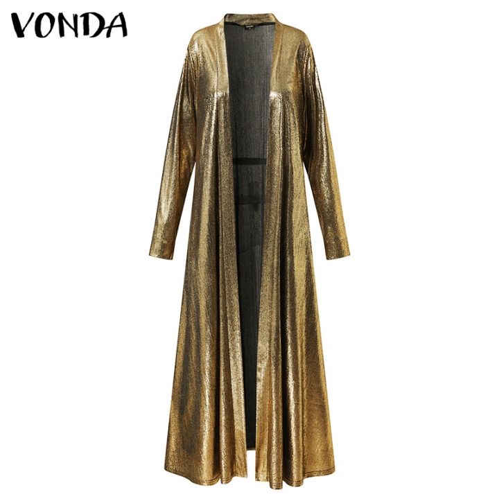 vonda-เสื้อคาร์ดิแกนแขนยาวลําลองปักเลื่อมสําหรับผู้หญิง