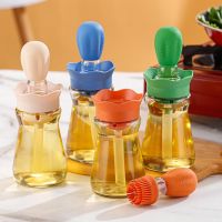 ✁ Oil Spray Bottle With Silicone Brush 2 In 1 Dropper Measuring Oil Dispenser Bottle For Kitchen Baking BBQ Grill Pastry Brushes