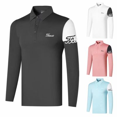 Odyssey PING1 PXG1 Malbon UTAA W.ANGLE FootJoy Castelbajac✜๑  Golf Apparel Mens T-Shirt Sports POLO Shirt Moisture Wicking Elastic Quick Dry Long Sleeve Top