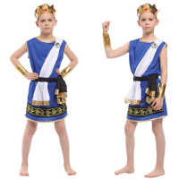 คอสตูมคอสเพลย์แฟนซีชุดพระเจ้าเทพซีอุส God of Zeus fancy kids costume ในเซ็ทมีชุดครบเซ็ทตามภาพพร้อมใช้ใส่ในงานแฟนซีปาร์ตี้งานโรงเรียนขนาด 110 - 140 cm