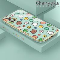 Chenyyka เคส A70s ปลอกสำหรับ Samsung กาแลคซี A71 4G ลายการ์ตูนน่ารักรูปสัตว์ดีไซน์ใหม่แฟชั่นบางหรูหราเคสโทรศัพท์ชุบกล่องกันกระแทกป้องกันเลนส์กล้องคลุมทั้งหมดเคสนิ่ม