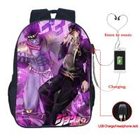 【✆New✆】 ding26992525811481 Jojo No Kimyou Na Bouken ผจญภัยแบบแปลกประหลาด Jotaro Usb Chargingbackpack ผู้ชายผู้หญิงเด็กหญิงเด็กชายกระเป๋านักเรียนสะพายหลัง