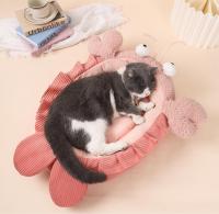 Open Cartoon Lobster Cat Nest Mat Accessories All Seasons Suitable Soft Dog Bed House