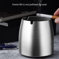 Stainless Steel Ashtray S/M/L with Lid for Outdoor Cigarettes Windproof Rainproof Ashtray for Outside Home Table Bar KTV cenicer