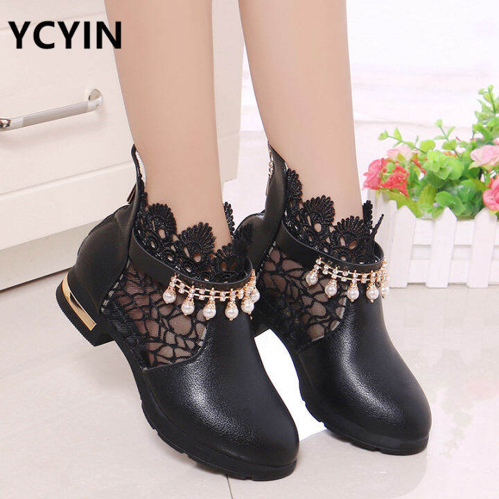 Lace hotsell fabric boots