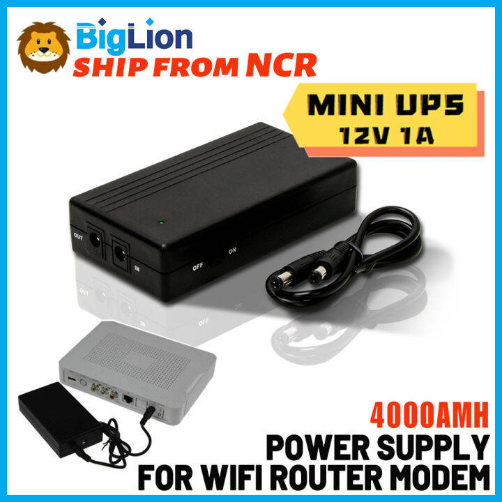 12V 1A DC UPS Portable Power Supply Mini UPS For CCTV Camera With