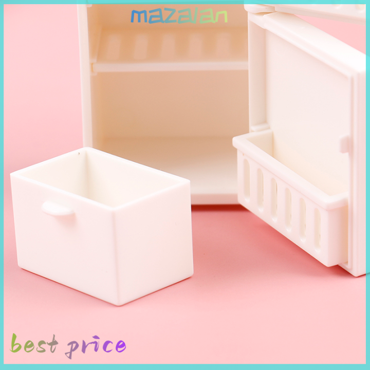 mazalan-dollhouse-miniature-bench-ตู้เย็นของเล่นห้องครัวเฟอร์นิเจอร์ตกแต่งบ้าน