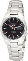 Seiko Mens 5 Japanese Automatic Stainless Steel Casual Watch, Color: Black dial (Model: SNK617)