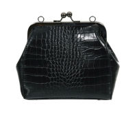 Vintage Alligator women Crossbody Bags PU Leather Womens Handbags Kiss Lock Shell female messenger bags Handbags Phone Purse
