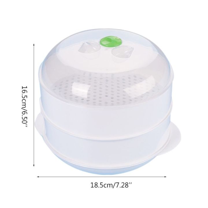 double-plastic-steamer-microwave-oven-round-steamer