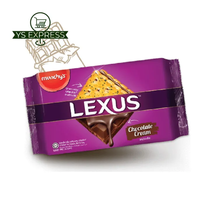 Lexus Sandwich Calcium Cracker Chocolate Cream 190g 10s Biskut