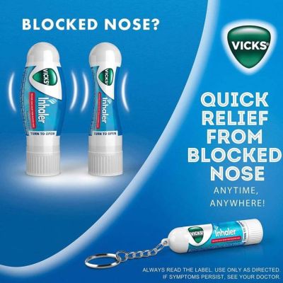 USA import ยาดม วิคส์ วาเปอรับ Vicks Inhaler Nasal Vapor Breather Tubes 0.5ML ของแท้100%