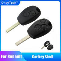 OkeyTech 2/3 ปุ่ม Uncut Blank Blade เปลี่ยนฝาครอบกุญแจรถ Fob สำหรับ Renault Dacia Modus Clio 3 Twingo Kangoo Key Shell-Zkeir