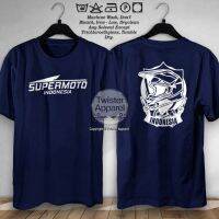 Kaos Racing Supermoto Indonesia เสื้อยืด Baju Distro Otmotoif ไรเดอร์มอเตอร์หวีผ้าฝ้าย 30s-TW7991