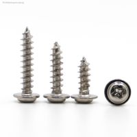 ❖✘ M1.2 M1.4 M1.7 M2 M2.3 M2.6 M3 M3.5 M4 PWA Nickel Plated Cross Round Head Self Tapping Screw With Pad Pan Head Tapping Screws