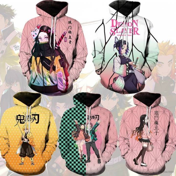 Mulheres Hoodie Demon Slayer Anime Nezuko Graphic Harajuku Kawaii S A  Própria Tops Inverno Estética Bonito Suéter 4PHA De $375,48